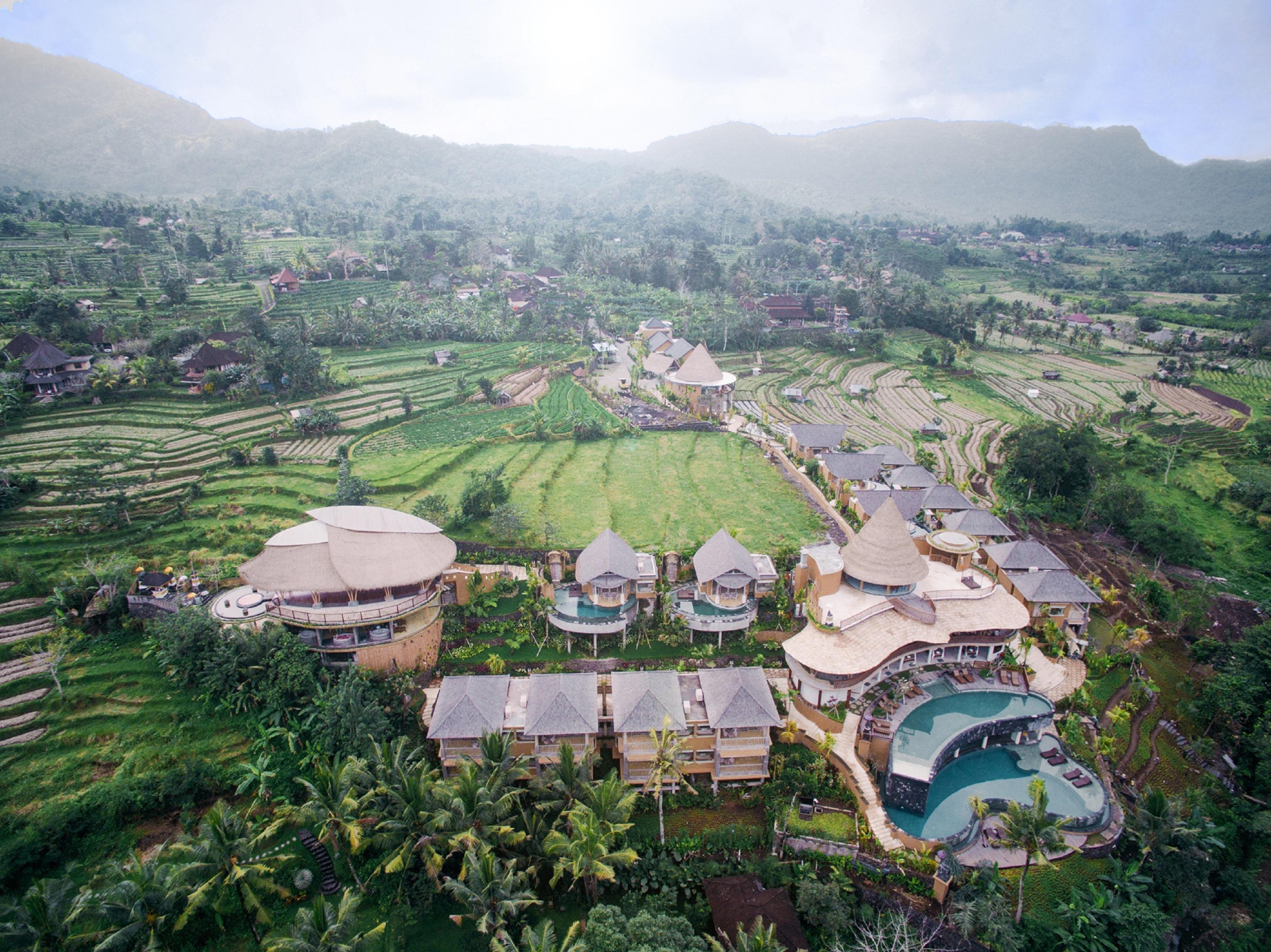 Wapa Di Ume Sidemen Hotell Eksteriør bilde Aerial view of the resort